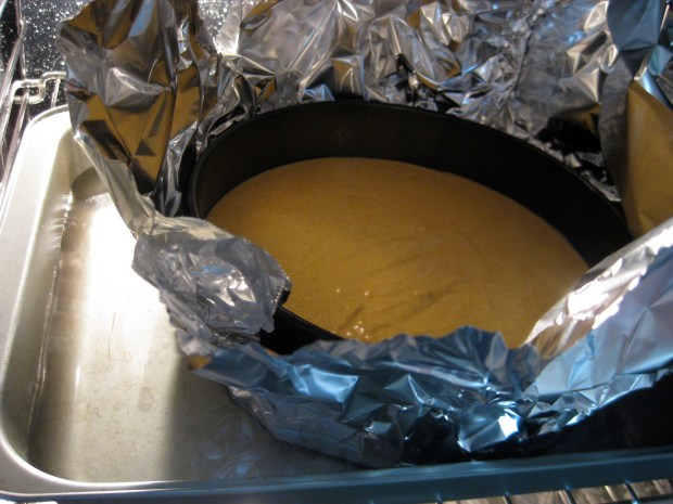 Cheesecake ready to bake