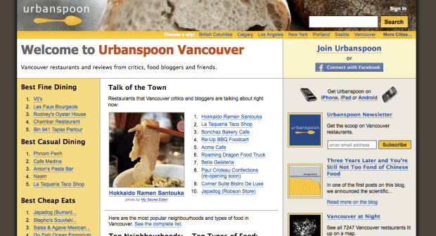 UrbanSpoon Vancouver