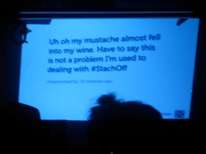 Live twitter feed shown throughout the event