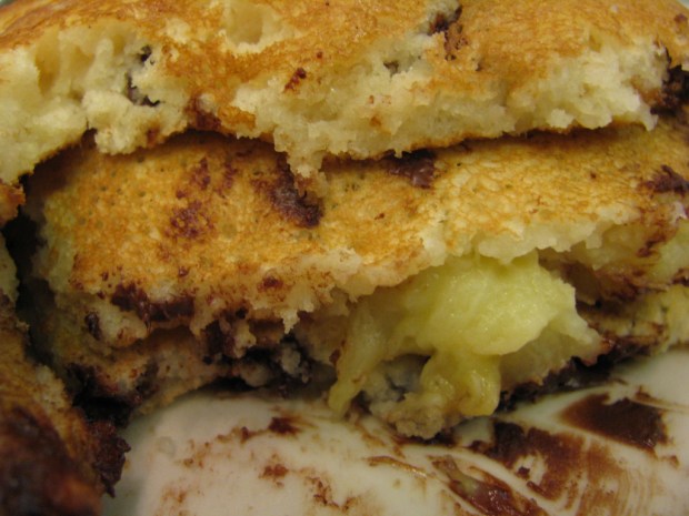 Banana Chocolate Chip Pancakes