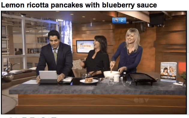 Lemon and ricotta pancakes demonstration and recipe