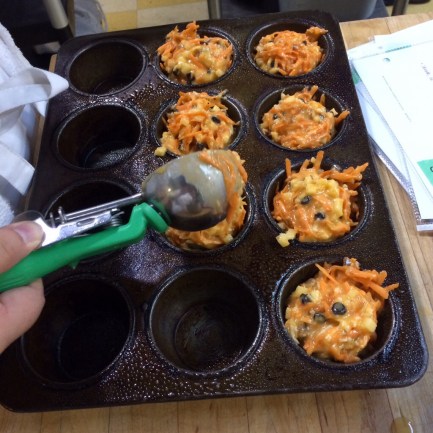 Morning glory muffins ready to bake.