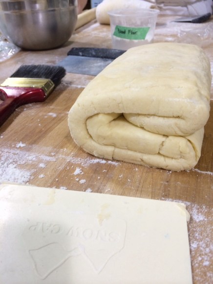 Puff pastry double fold.