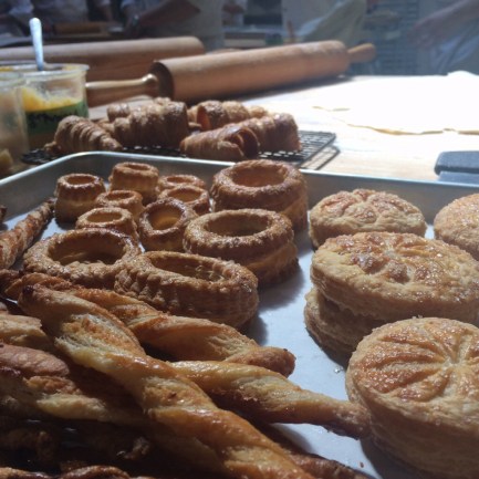 Fresh baked puffed pastry