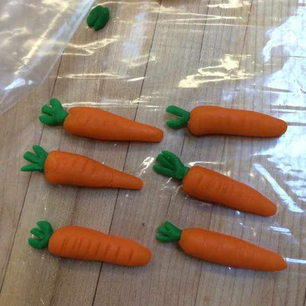 Marzipan carrots. I had so much fun making these. I could have done it for hours...