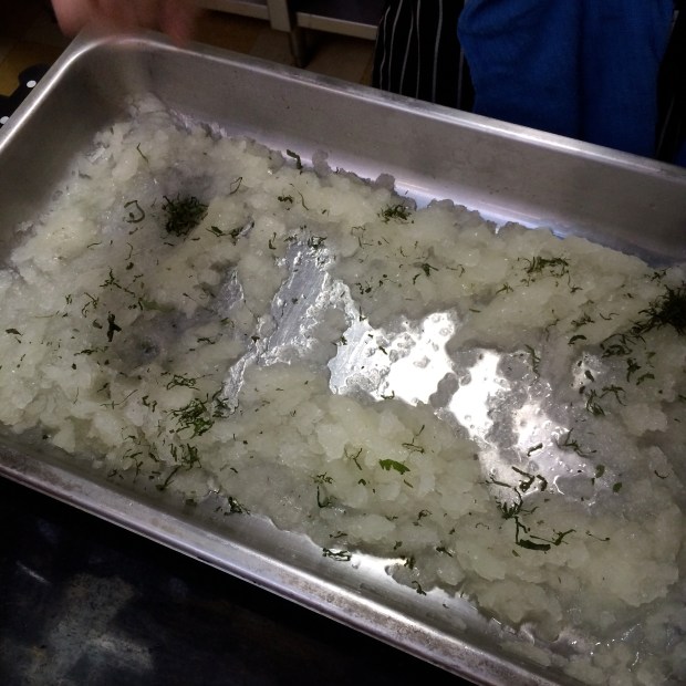 Lemon granita on it's way....