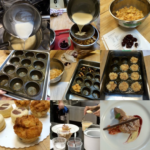 How a brioche bread pudding comes together... Loved this dessert.