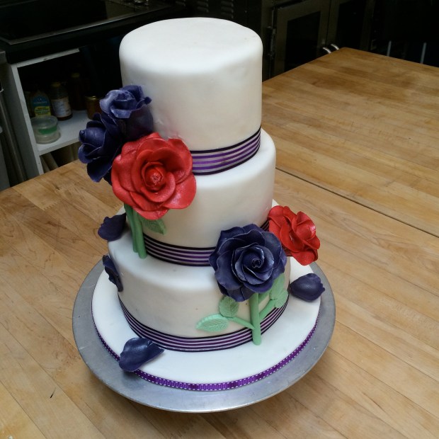 One of the teams made a romantic floral cake. I loved how their flowers turned out.